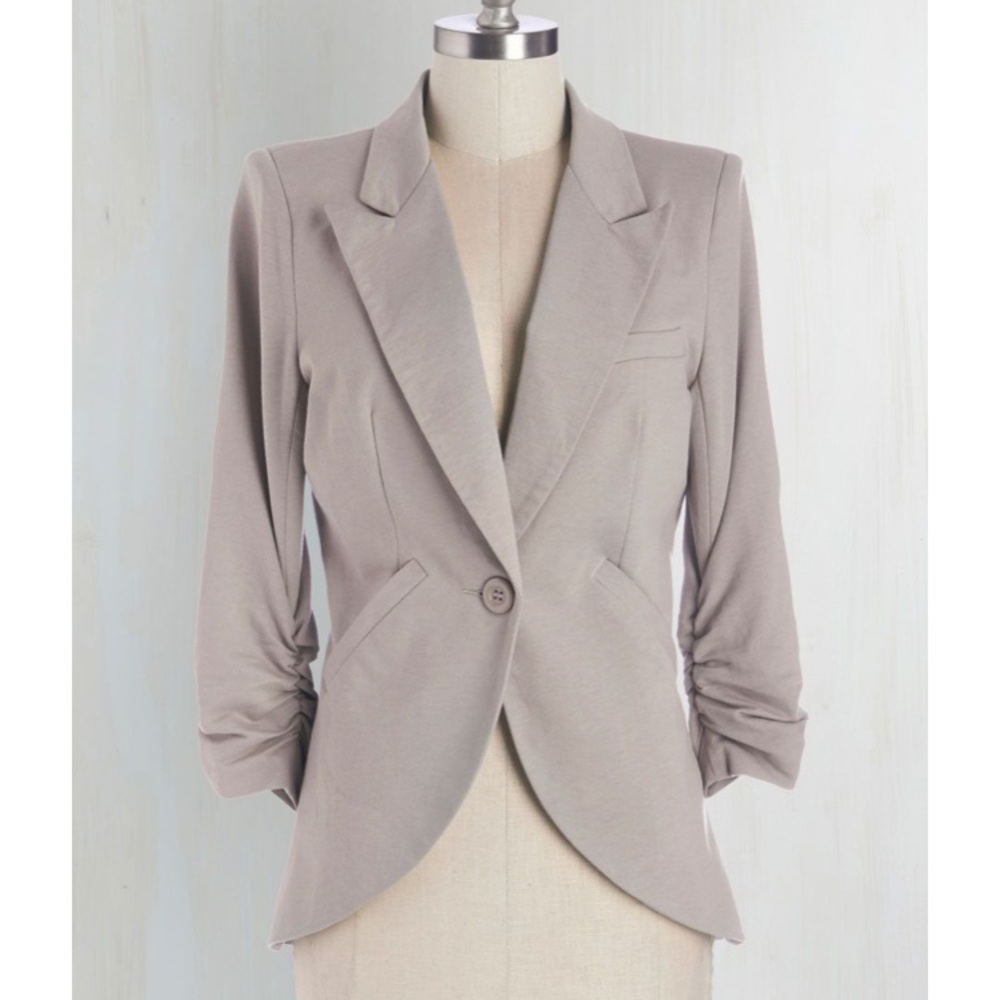 Fine and Sandy Blazer in Pebble